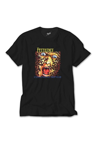 Lunas Glow Tricou negru Pestilence Consuming Impulse