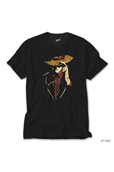 WAKHA Tricou negru One Piece Monkey D Luffy