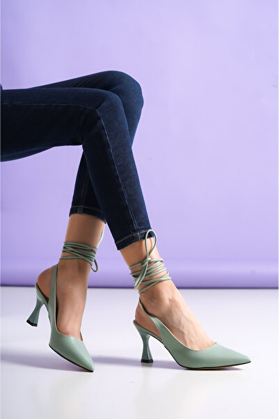 guijarro Pantofi cu toc pentru femei, verde mentă