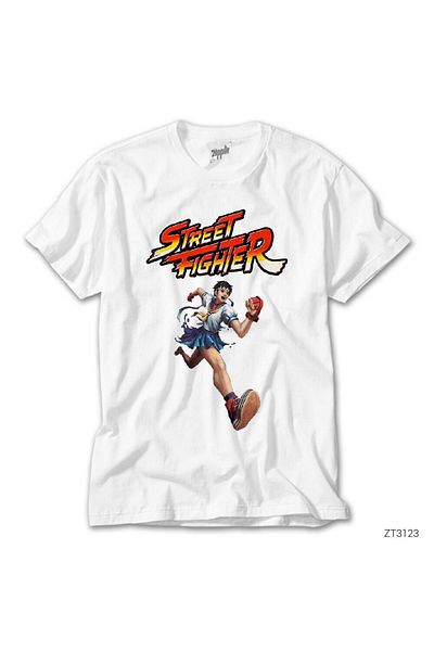 CrowsGate Street Fighter Sakura White T-Shirt