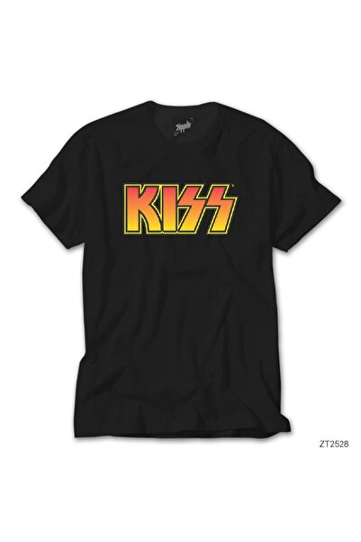 WAKHA Μαύρο T-Shirt σε χρώμα Kiss