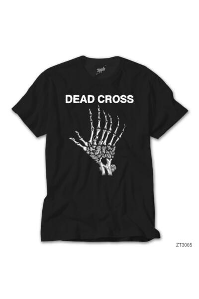 WAKHA Μαύρο γυναικείο μπλουζάκι Dead Cross, μέγεθος M