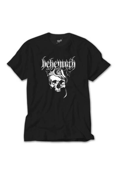 CrowsGate Черна тениска с череп на Бегемот