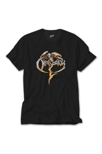 Generic Brand Obituary Dragon Black T-Shirt