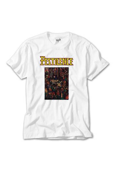 Liyada Pestilence Malleus Maleficarum White T-Shirt