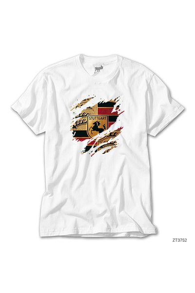 CrowsGate Porsche Tear Torn White T-Shirt