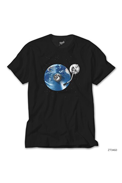 WAKHA Tricou negru Vinyl World