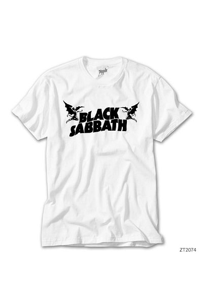 CrowsGate Black Sabbath Logo White T-shirt