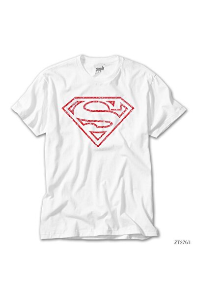 WAKHA Λευκό μπλουζάκι με λογότυπο Supermn Distord