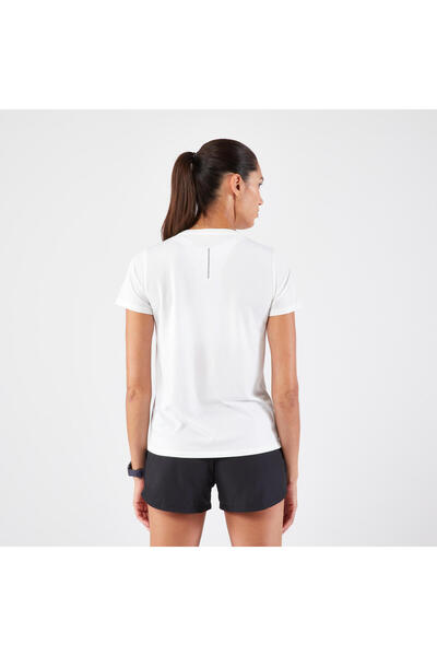 Decathlon Kalenji Women's T-Shirt - Running - White - Kiprun Run 100