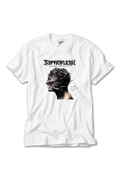 CrowsGate Septicflesh Modern Primitive White T-Shirt