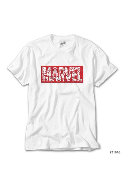 CrowsGate Marvel Logo Inside White T-Shirt