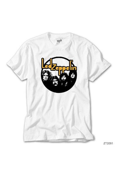 CrowsGate Led Zeppelin Circle White T-Shirt