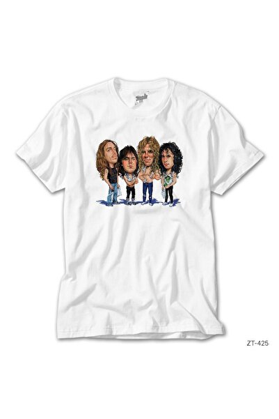 Generic Brand Tricou alb cu desen animat Metallica 4XL