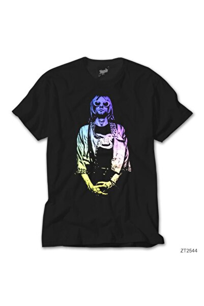 WAKHA Μαύρο μπλουζάκι Nirvana Kurt Cobain