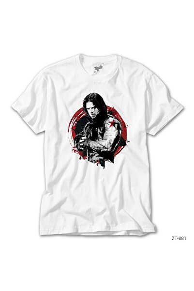 WAKHA تي شيرت أبيض من Avengers Winter Soldier