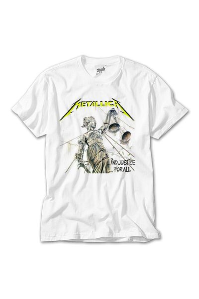 CrowsGate Metallica And Justice For All White T-shirt