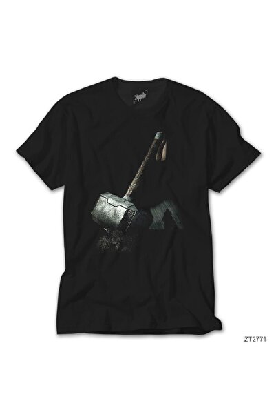 WAKHA Μαύρο T-Shirt Thor Mjolnir
