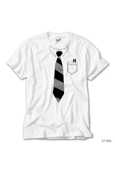 CrowsGate Dexter Tie White T-Shirt