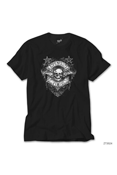 CrowsGate تيشيرت أفينغيد سبعة نجوم أسود