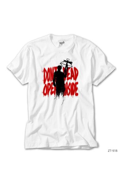 WAKHA تي شيرت أبيض من The Walking Dead لا يفتح