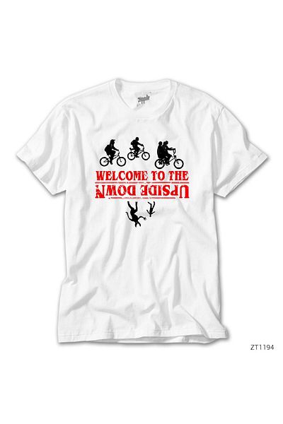 CrowsGate Stranger Things Wellcome Upside down White T-Shirt