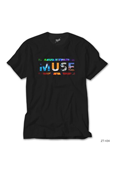 WAKHA Tricou negru Muse Covers Logo