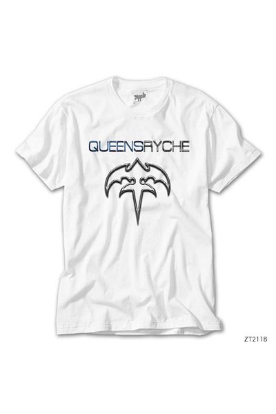 CrowsGate Queensrÿche Outlined White T-shirt