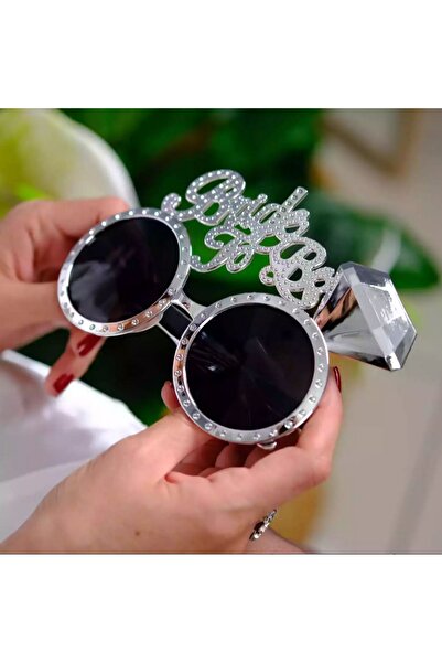 TOYFEST Bridal Goggles - Silver Silver Colored, Written, 15x10 cm