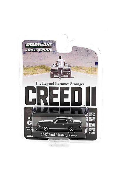 TOYFEST Greenlight 1:64 1967 Ford Coupe باللون الأسود مع خطوط بيضاء