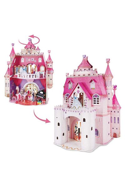 TOYFEST لغز ثلاثي الأبعاد CubicFun - قلعة عيد ميلاد الأميرة