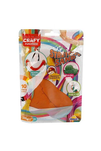 TOYFEST رمل اللعب المطاطي البرتقالي - 200 جرام