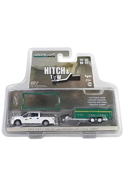 TOYFEST Greenlight 1:64 2018 Ford F-150 XLT مع تفريغ مزدوج المحور