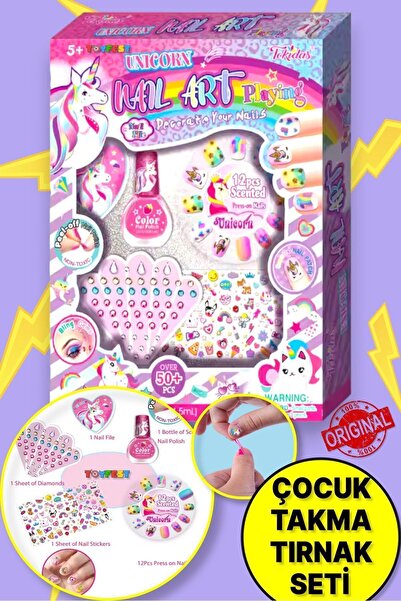 TOYFEST Tokidas Pet Nail Art Playing - Unicorn ve Evcil Hayvan Temalı Baskılı...