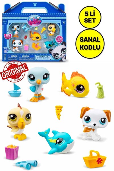 TOYFEST Littlest Pet Shop Minişler 5’li Figür Seti S1 - Minişler Tatilde - 5 ...