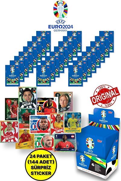 GERMANY EURO 2024 European Championship Match Attax- 24 Football Player Sticker Packs (144 Stickers)