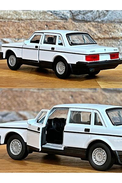 TOYFEST فولفو 240 GL تحقق قطرة يموت - سيارة معدنية مصبوبة - أبيض 11.5 سم