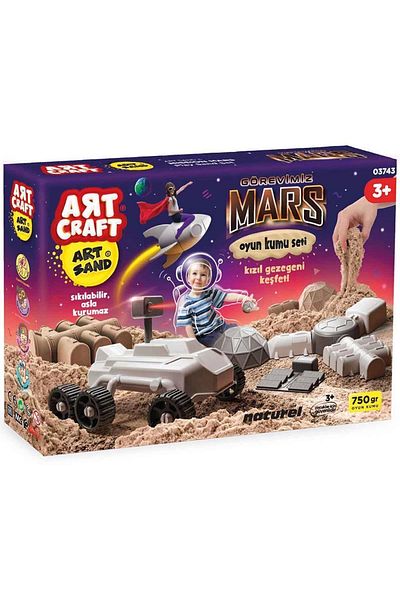 TOYFEST مجموعة لعب الرمل الحركي مارس - آرت كرافت، 750 جرام