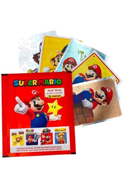 TOYFEST بطاقات ملصقات سوبر ماريو - 5 عبوات