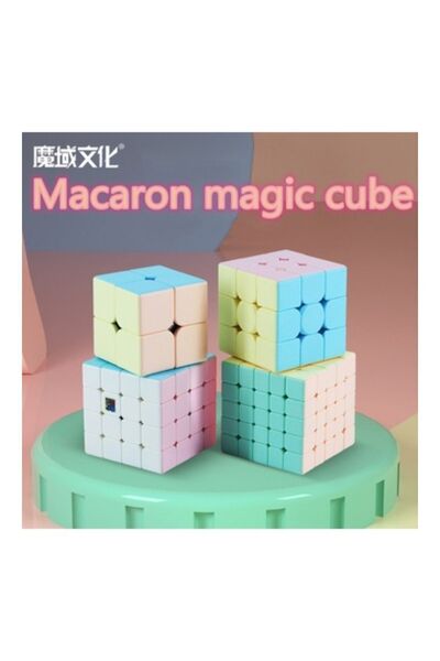 TOYFEST Moyu 2x2 & 3x3 & 4x4 & 5x5 Cube Set Pastel Colored Stickerless 4-Piece Intellect Cube Set