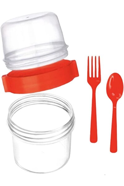 TOYFEST BPA Free Food Food Food & Breakfast with Fork & Spoon Lid Yogurt Muesli Salad Fruit Storage Container