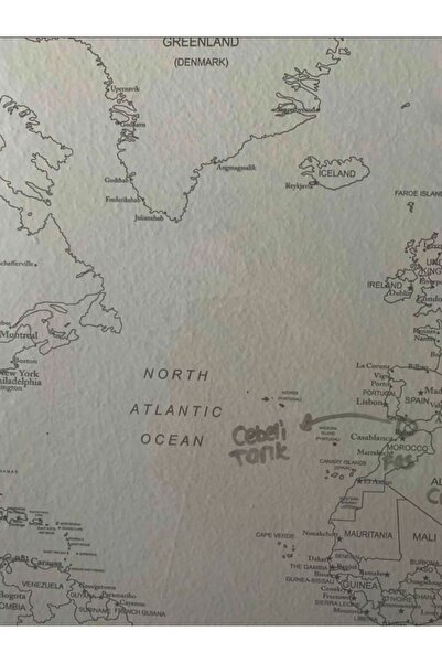 TOYFEST Self-Magnetic Wall-Written and Erasable World Map 110 X 56 Cm