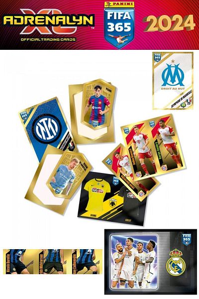 TOYFEST بطاقات ملصقات لاعبي كرة القدم من Panini Fifa 365 2024 - 16 حزمة (80 ملصقًا)