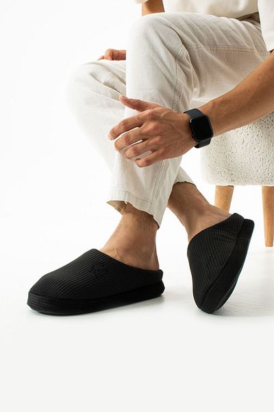 MÜJERİL'S Ανδρικές παντόφλες Unisex Κεντημένες Velvet House