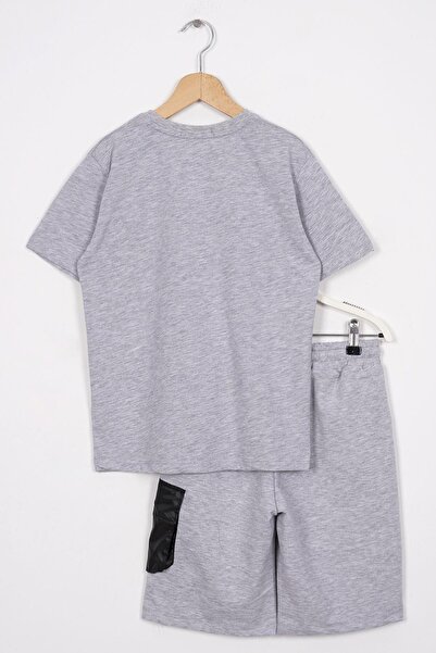 zepkids Boy's Gray Melange Colored Ready Printed Sorted Set