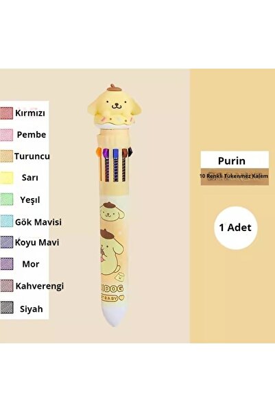 MAVIGOK Sanrio Characters 10 Renkli Tükenmez Kalem (1 Adet)