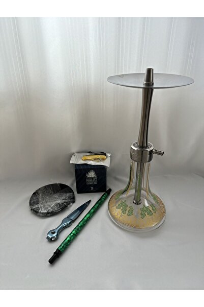 sarayhediye %100 Çelik Orta Boy Nargile Takımı YEŞİL