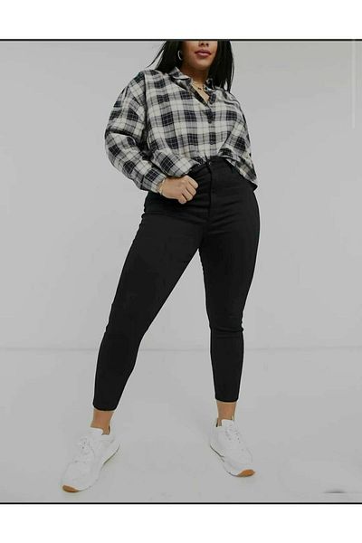 DRC trend Black Plus Size Tight-fitting Jeans (skinny)
