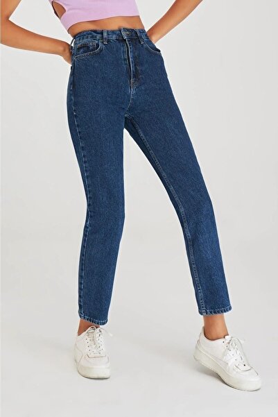 DRC trend Women's Dark Blue Mom Jeans