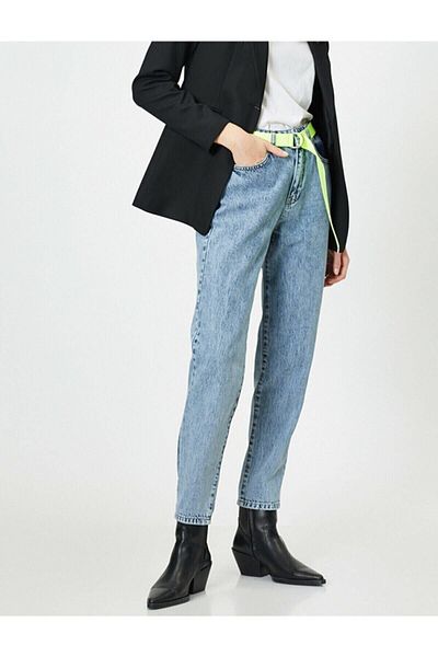 DRC trend Pantaloni Kar Mom Mom Jean din Lycra (culoarea nu se estompează)